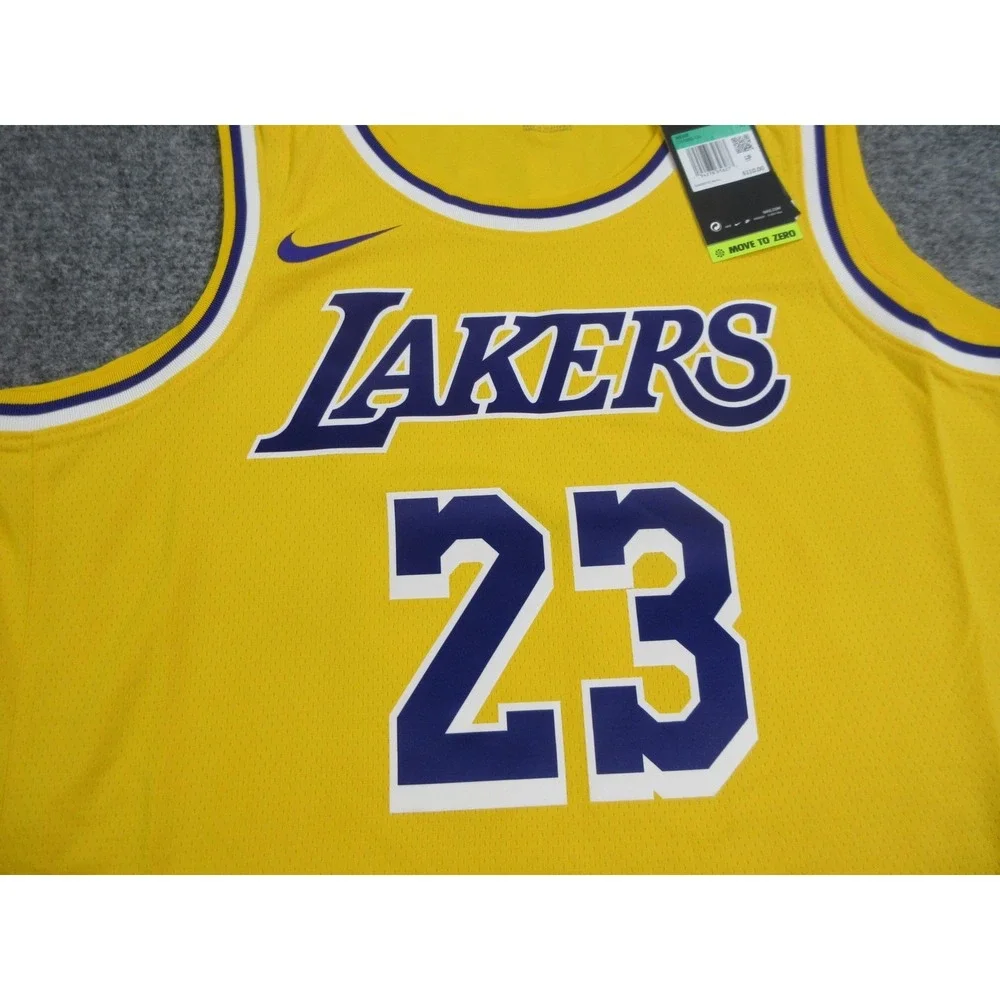 Los Angeles Lakers‎ Jersey Mens XL 52 Yellow NBA Basketball LeBron James Nike